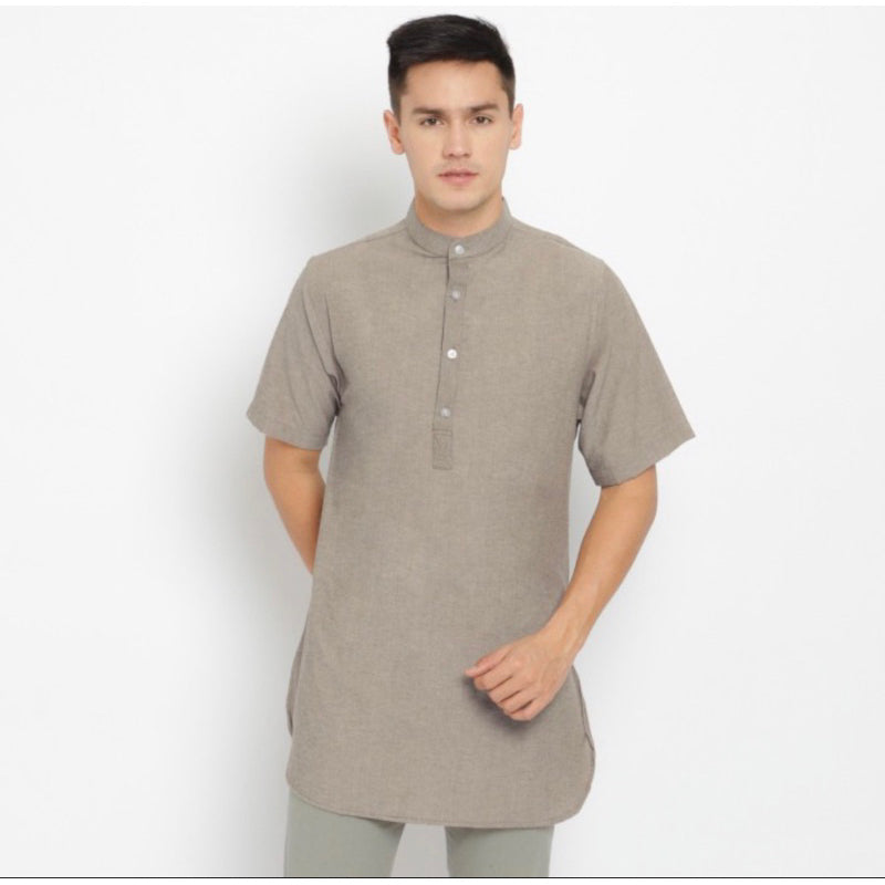Baju Koko Kurta Pria Ankara - Toraformen Lengan Pendek Premium Katun