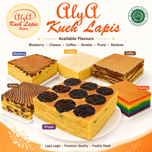ALYA Kueh Lapis - Halal - Freshly Baked - Weekly Pre-Order