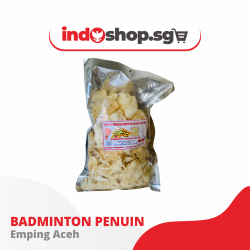 Emping Melinjo Aceh Original Badminton Penuin Snack 500 gr