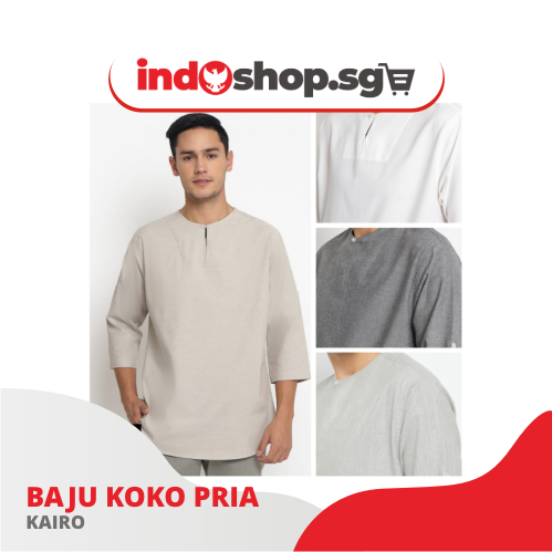 Baju Koko Pria Kairo - Toraformen Kemeja Kurta Polos Katun Premium #indoshop#