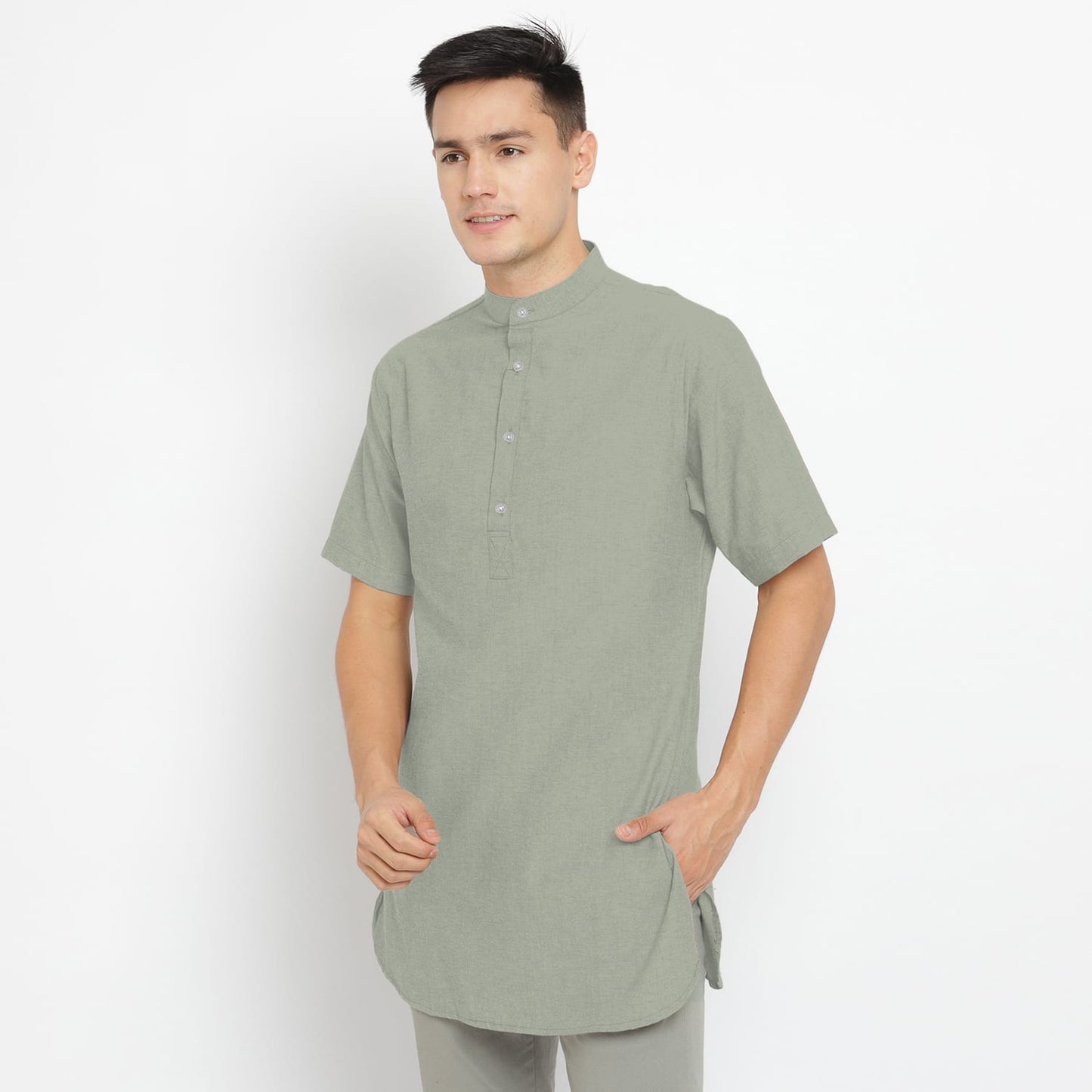 Baju Koko Kurta Pria Ankara - Toraformen Lengan Pendek Premium Katun