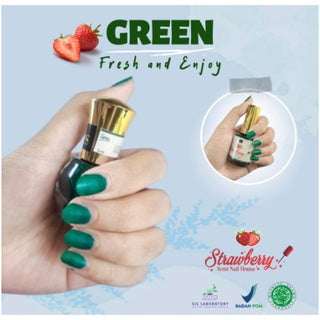 Strawberry Henna Nail Polish | Inai Kuku Halal 14 ml