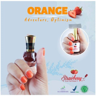 Strawberry Henna Nail Polish | Inai Kuku Halal 14 ml