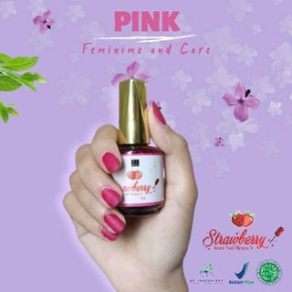 Strawberry Henna Nail Polish | Inai Kuku Halal 14 ml