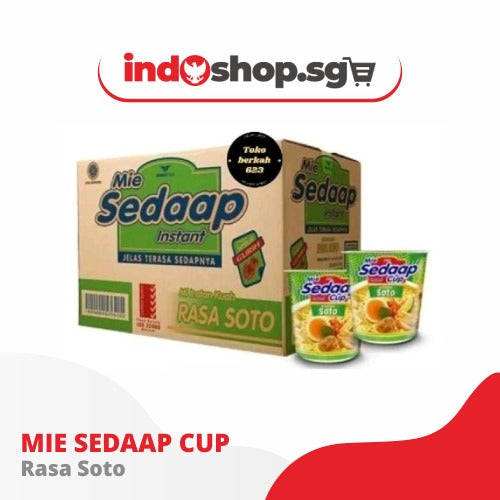 Mie Sedaap Cup Korean Spicy Chicken | Ayam Nampol | Kari Spesial | Rawit Bingit Kuah Ayam | Rawit Bingit Kuah Baso | Soto | Baso Spesial | Mi Goreng 1 cartoon (12 cup)