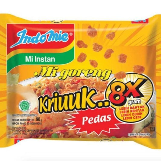 Indomie Goreng Kriuk Pedas 8x Dengan Kremesan Kriuuk Bundle of 10 pcs