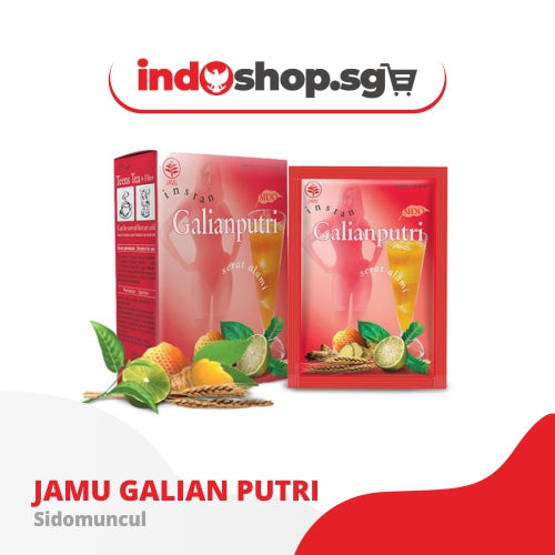 Herbal Drink Jamu Galian Putri Instant 3x5’s - Mengurangi Lemak menyehatkan kuliit - SidoMuncul - Indoshop