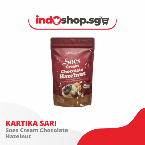 ✦✦✦ SOES KERING COKELAT HAZEL CRISPY PUFF SNACK 102G ✦✦✦ 🍫 Crunchy Chocolate Hazelnut Cream Filled Puff 🍫 🎁 Indonesian Premium Snack | Tea Time Treat | Ready to Enjoy