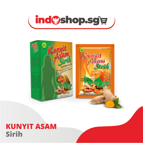 Sido Muncul Kunyit Asam | Kunyit Asam Sirih | Kunyit Asam Fiber - 5 sachets x 25gram per Pack