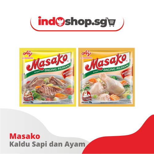 Ajinomoto Masako Chicken | Ajinomoto Masako Beef | Ajinomoto Masako Seasoning Powder | 8.5gr | 123 gr | 250 gr #indoshop#