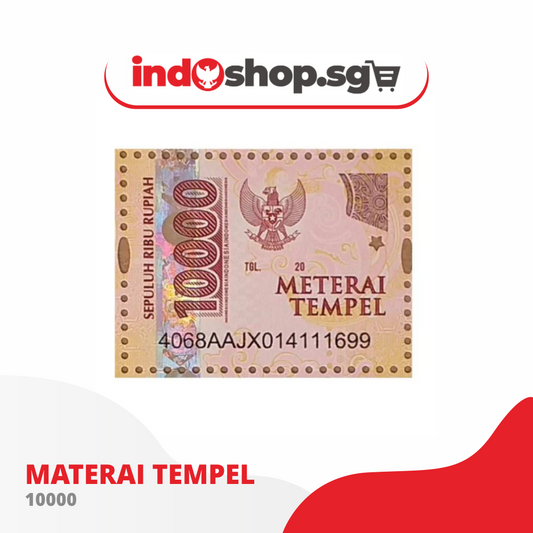 Bundle 9 Indonesian Duty Stamp 10000 Authentic Materai