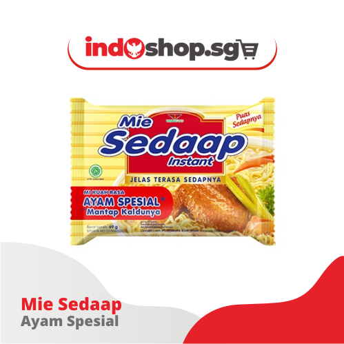 “Sedaap Instant Noodle Variety Pack – 10-pcs Mix (Ayam Bawang, Goreng, Singapore Laksa, Ayam Spesial, Korean Spicy)”