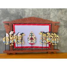Traditional Indonesian Shadow Puppets | Miniatur Pagelaran Wayang Kulit berat 650 gram