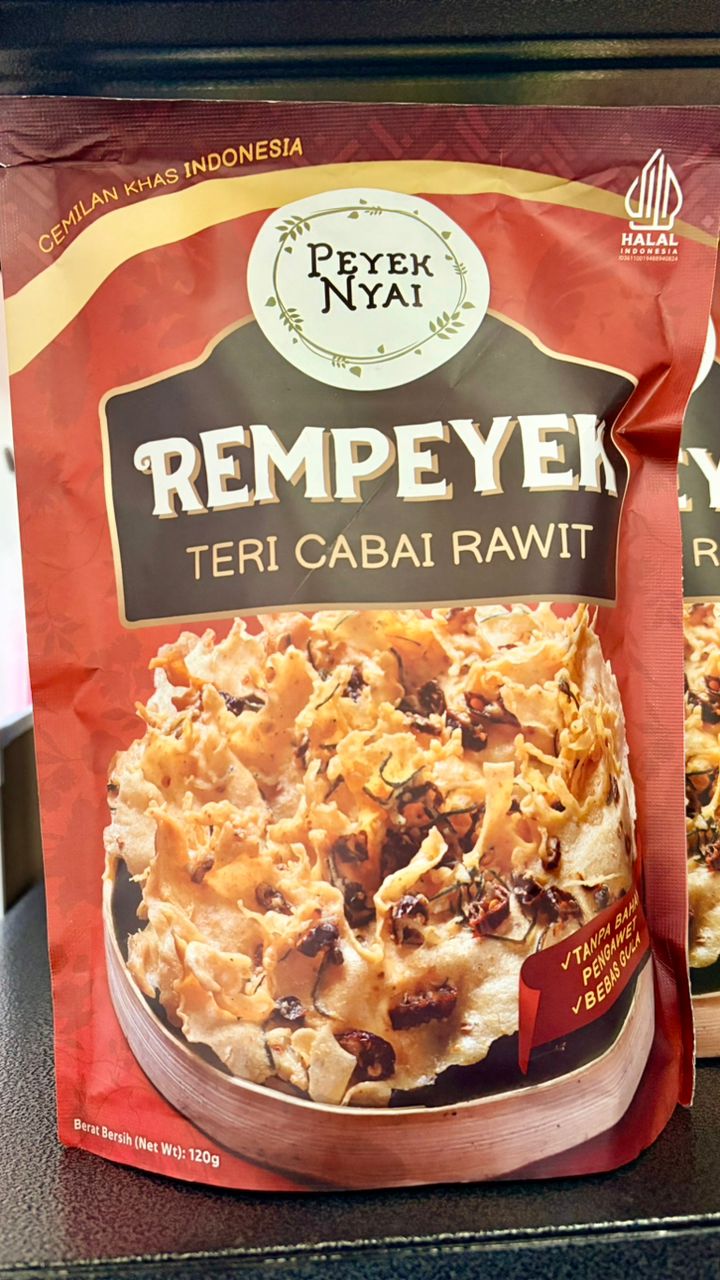 Peyek Nyai Rempeyek Snack █▓▒ 🥜 Peanut Crackers | 🌶️ Anchovy Chili Crisps | Indonesian Traditional Snack