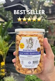 Poetri Bali Garlic Peanut Snacks. Authentic Balinese Savory Crunch, Kacang Bali
