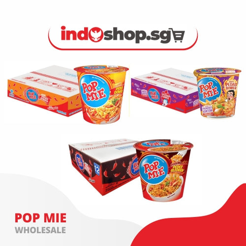 WHOLESALE Pop Mie Cup Bundle of 12 x @75GR | 1 Carton Mix Flavors |  Instant Noodle