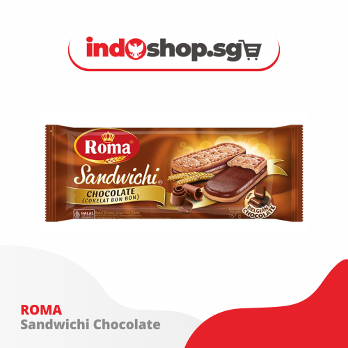 ROMA Sandwichi Chocolate Bon Bon Biscuit | Crispy Sandwich Cookies with Rich Chocolate Cream