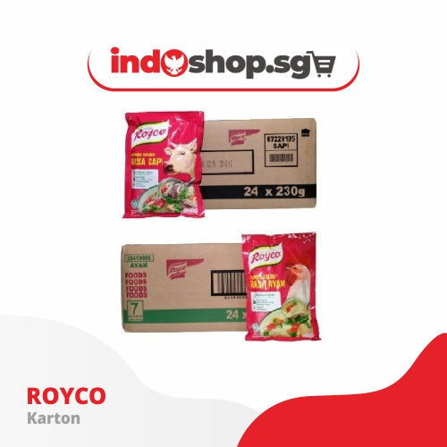 WHOLESALE Chicken and Beef Stock | Royco Bumbu Penyedap Rasa Kaldu Ayam dan Kaldu Sapi 250gr (1 Carton 24 packs)