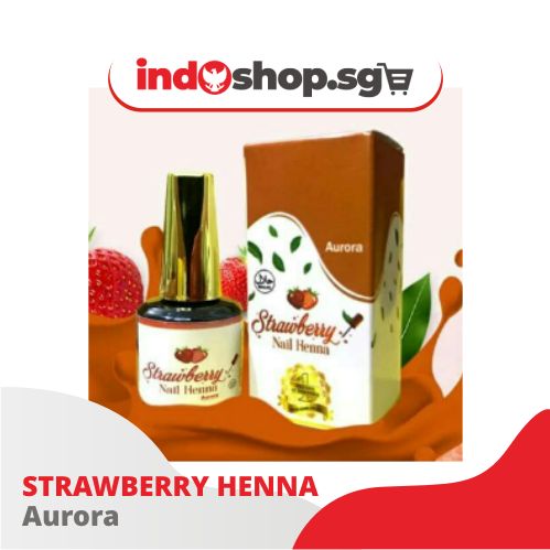 Strawberry Henna Nail Polish | Inai Kuku Halal 14 ml