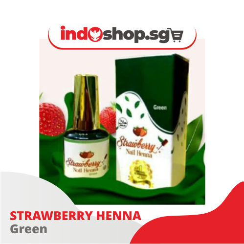 Strawberry Henna Nail Polish | Inai Kuku Halal 14 ml