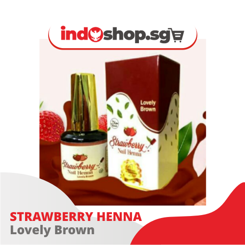 Strawberry Henna Nail Polish | Inai Kuku Halal 14 ml