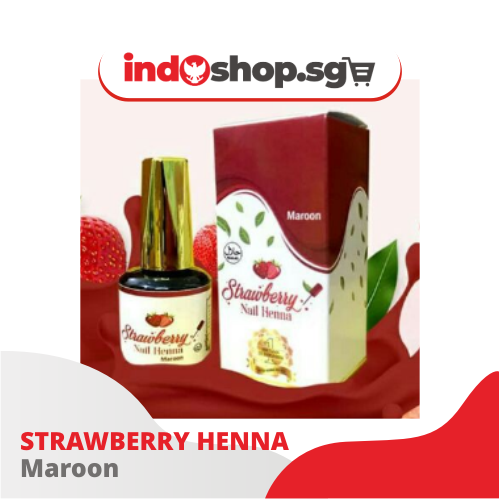 Strawberry Henna Nail Polish | Inai Kuku Halal 14 ml
