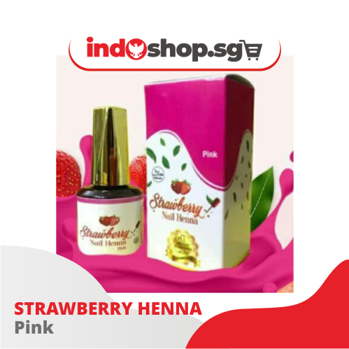 Strawberry Henna Nail Polish | Inai Kuku Halal 14 ml