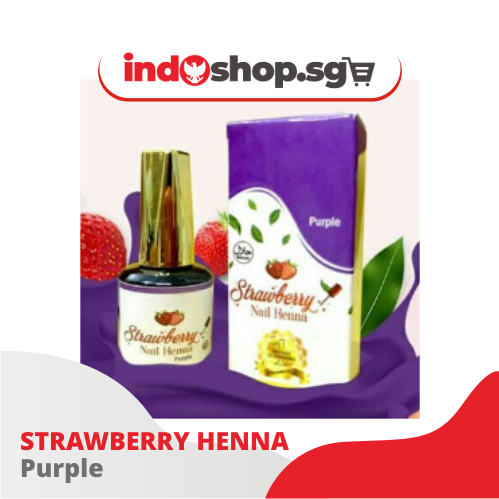 Strawberry Henna Nail Polish | Inai Kuku Halal 14 ml