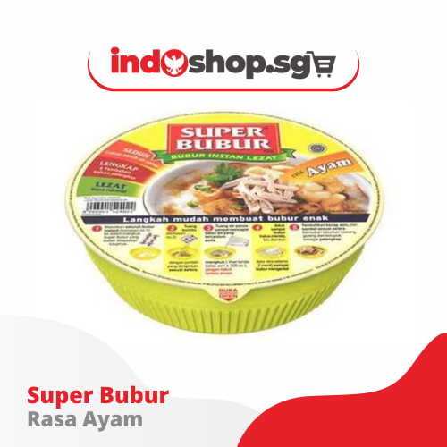 Instant Porridge Super Bubur Abon Sapi & Ayam 45 gr | Beef Floss Instant Porridge | Chicken Instant Porridge