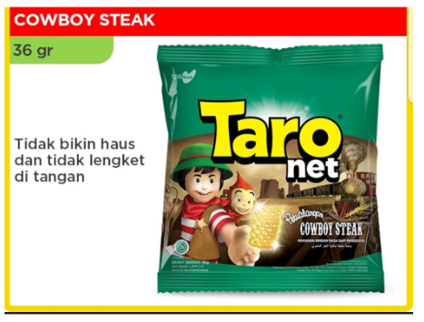 Taro Net Snack 32GR | Taro Seaweed | Taro Barbecue BBQ | Taro Cowboy Steak | Taro Italian Pizza | Chicken | Cheese #indoshop#