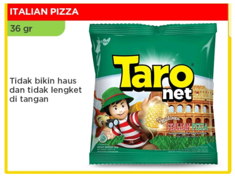 Taro Net Snack 36GR | Taro Seaweed | Taro Barbecue BBQ | Taro Cowboy Steak | Taro Italian Pizza | Chicken | Cheese #indoshop#
