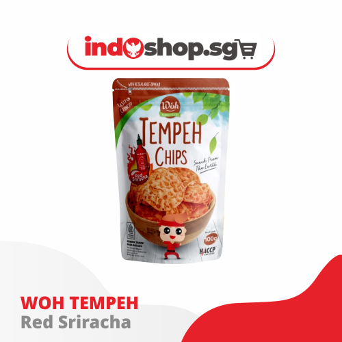 Woh Tempeh Chips 100 gr | Balado/Hot and Spicy | Barbecue | Ayam Bakar/Barbecue Chicken | Seaweed #indoshop#