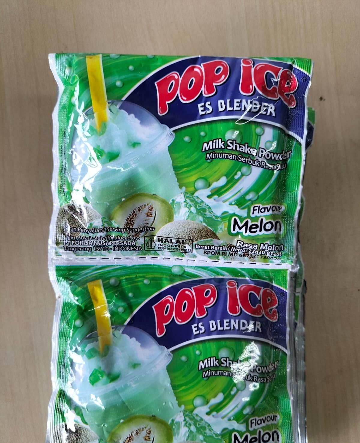 Milk Ice Powder | Pop Ice Avocado, Mango, Cappuccino, Strawberry & Vanilla Blue 1 renteng 10 pcs