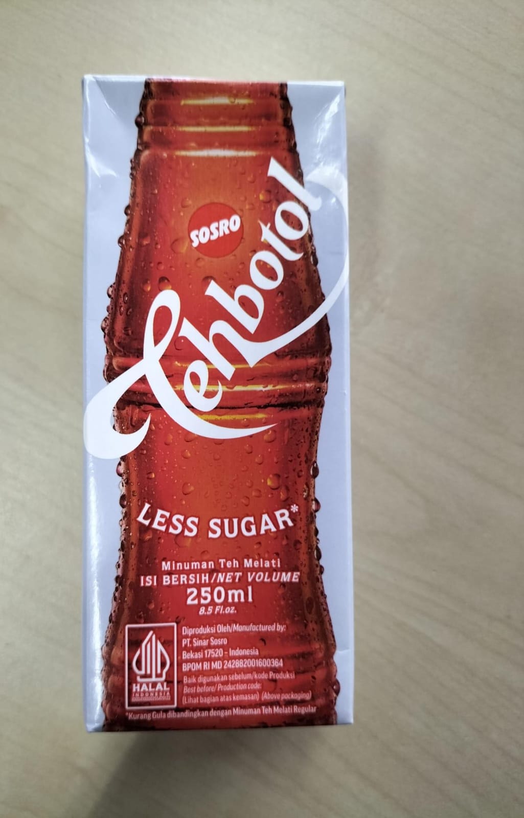 Teh botol sosro kotak 250ml #indoshop#