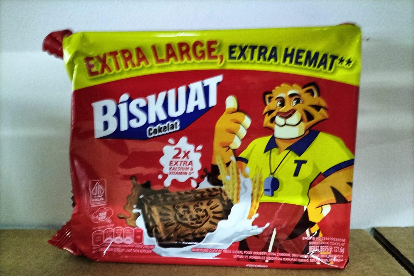 Tiger Delicious Biscuit Biskuat Original 106.4 gr dan Chocolate 121.6 g