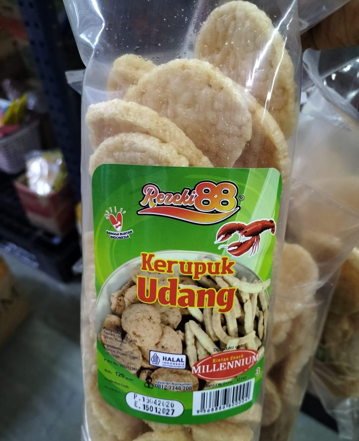 Kerupuk Rejeki 88 – Crispy Prawn Crackers, Full of Flavor! Premium Mackerel Fish Crackers!