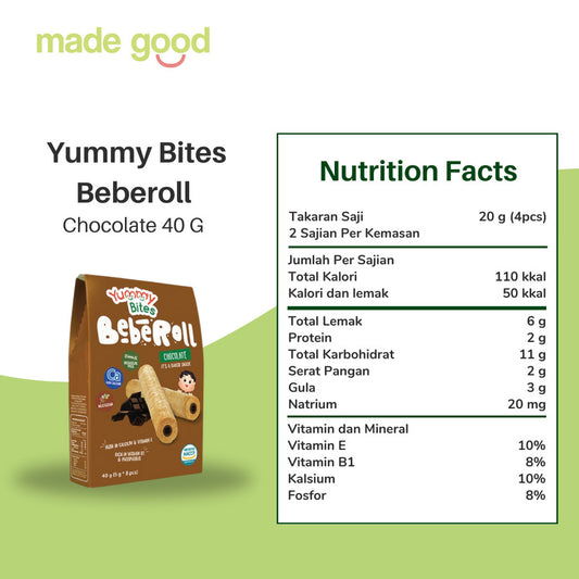 Yummy Bites Beberoll - Snack Baby, Bayi Sehat 9+ bulan 40gr Sereal