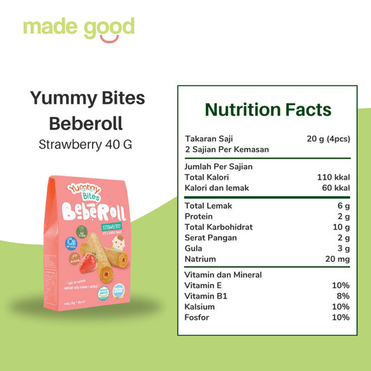 Yummy Bites Beberoll - Snack Baby, Bayi Sehat 9+ bulan 40gr Sereal