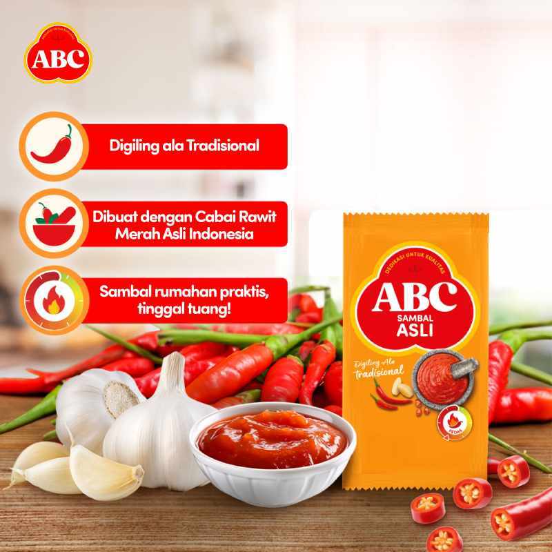 ABC Sambal Extra Spicy (22 sachets x 8gr) / Original Authentic Chili Sauce – 176 g