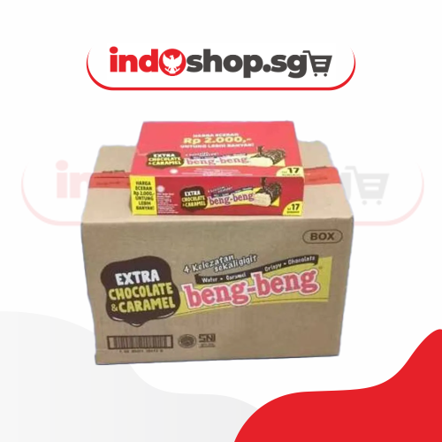 WHOLESALE Caramel Chocolate Wafer Bar 1 Carton | 8 Boxes  - 17pcs/box | Beng-Beng