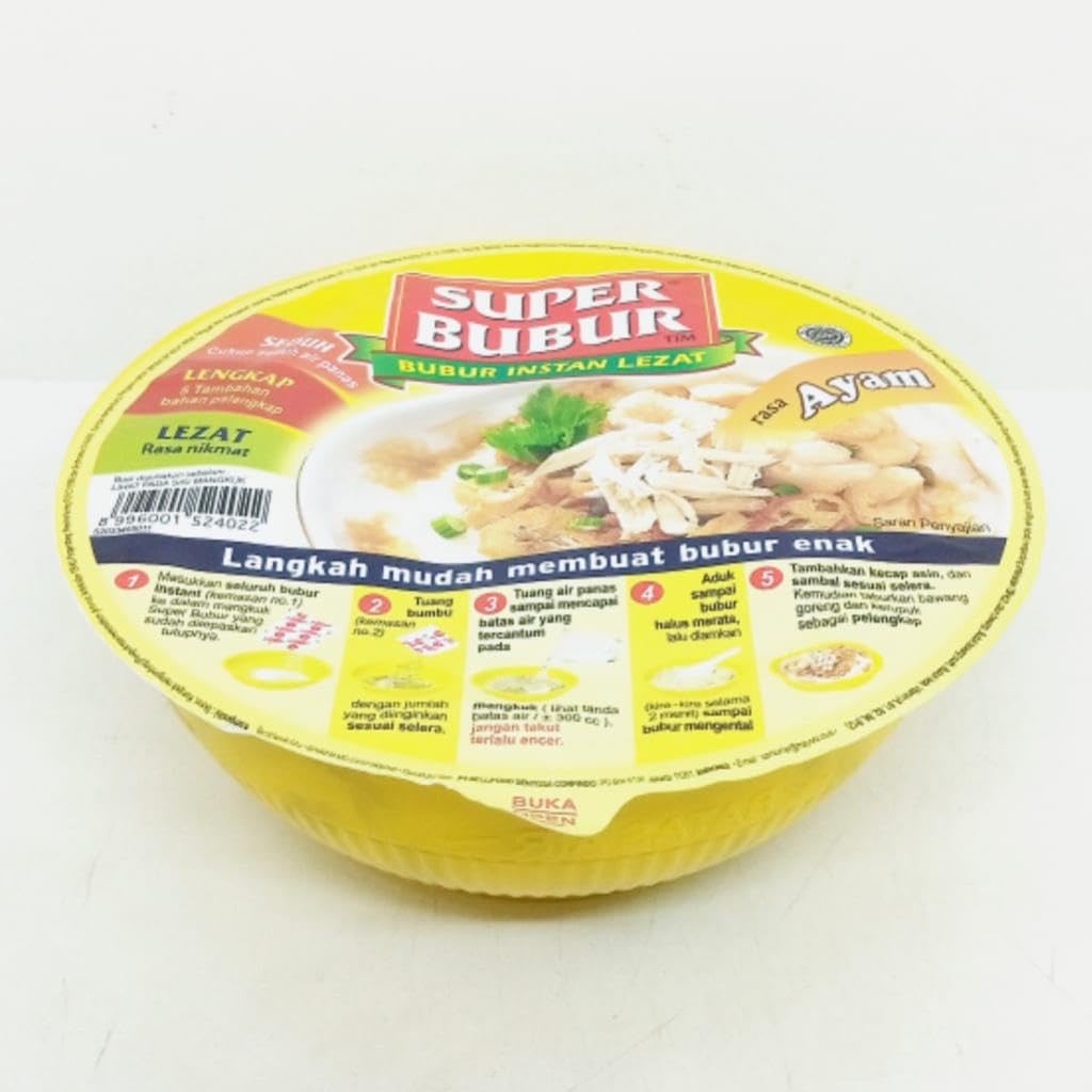 Instant Porridge Super Bubur Abon Sapi & Ayam 45 gr | Beef Floss Instant Porridge | Chicken Instant Porridge