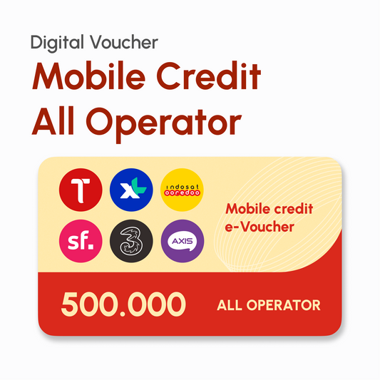 Mobile Pulsa Rp500.000 ALL OPERATOR - Telkomsel (Simpati, As, by. U) | XL | Indosat IM3 | Smartfren | Tri | Axis | #Digital_Indoshop.sg