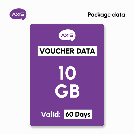 Mobile Data AXIS - 10GB Valid 60 days | #Digital_Indoshop.sg