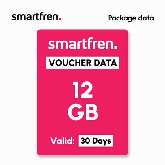 Mobile Data Smartfren - PowerPlan 12GB - 30 Days | #Digital_Indoshop.sg