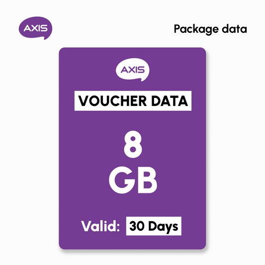 Mobile Data AXIS - 8GB Valid 30 days | #Digital_Indoshop.sg