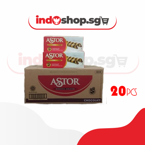 WHOLESALE Chocolate Filled Wafer Stick | Astor Double Coklat | 1 CARTON 20 BOXES