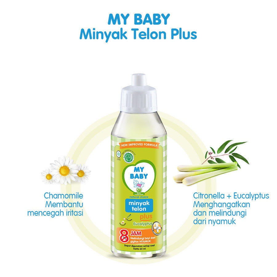 Minyak Telon Oil My Baby Plus Eucalyptus 60ml 90ml | My Baby