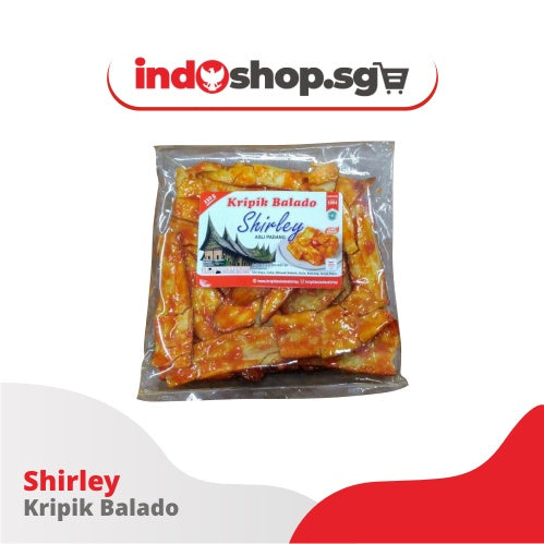 Shirley Kripik Balado Panjang 250 gr | Keripik Balado | Cassava Chips