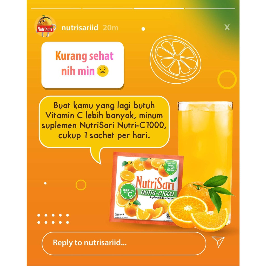 Instant Drink Sachet | Nutrisari 14g x 10 sachets | Orange | Apple | Lemon | Lime | Sour Sop | Water Melon - #indoshop#