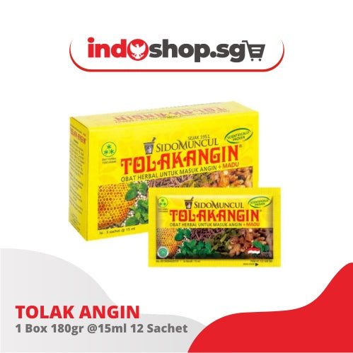 Tolak Angin Cair 1 box 12 sachets | Original Madu | Royal Jelly Sugar Free | Flu | Anak